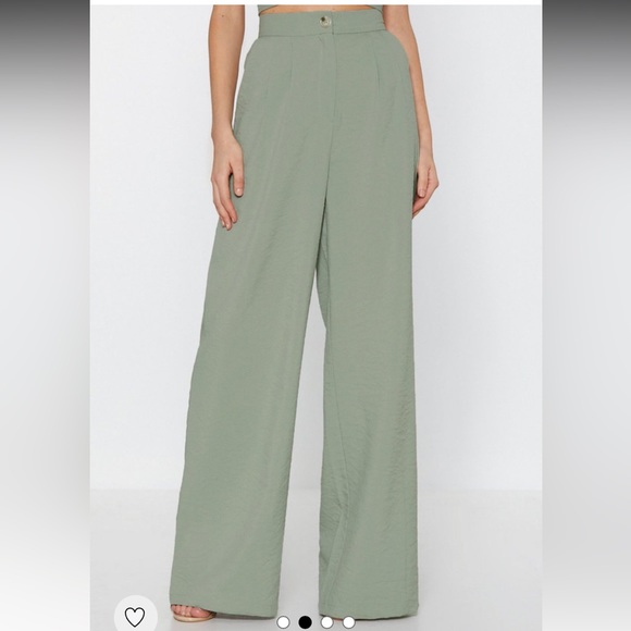 Nasty Gal High Waisted Tailored Wide Leg Pants NWT - Picture 4 of 5